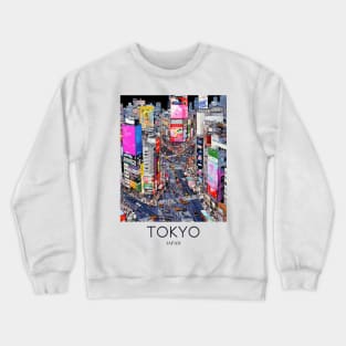 A Pop Art Travel Print of Tokyo Japan Crewneck Sweatshirt